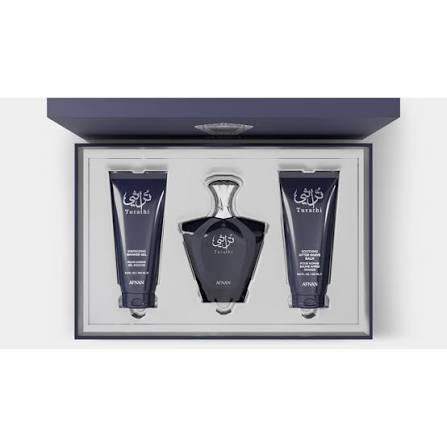 Afnan Turathi Homme Blue Gift Set – Eau De Parfum + Shower Gel + After Shave – Luxurious Perfume Gift Set For Men