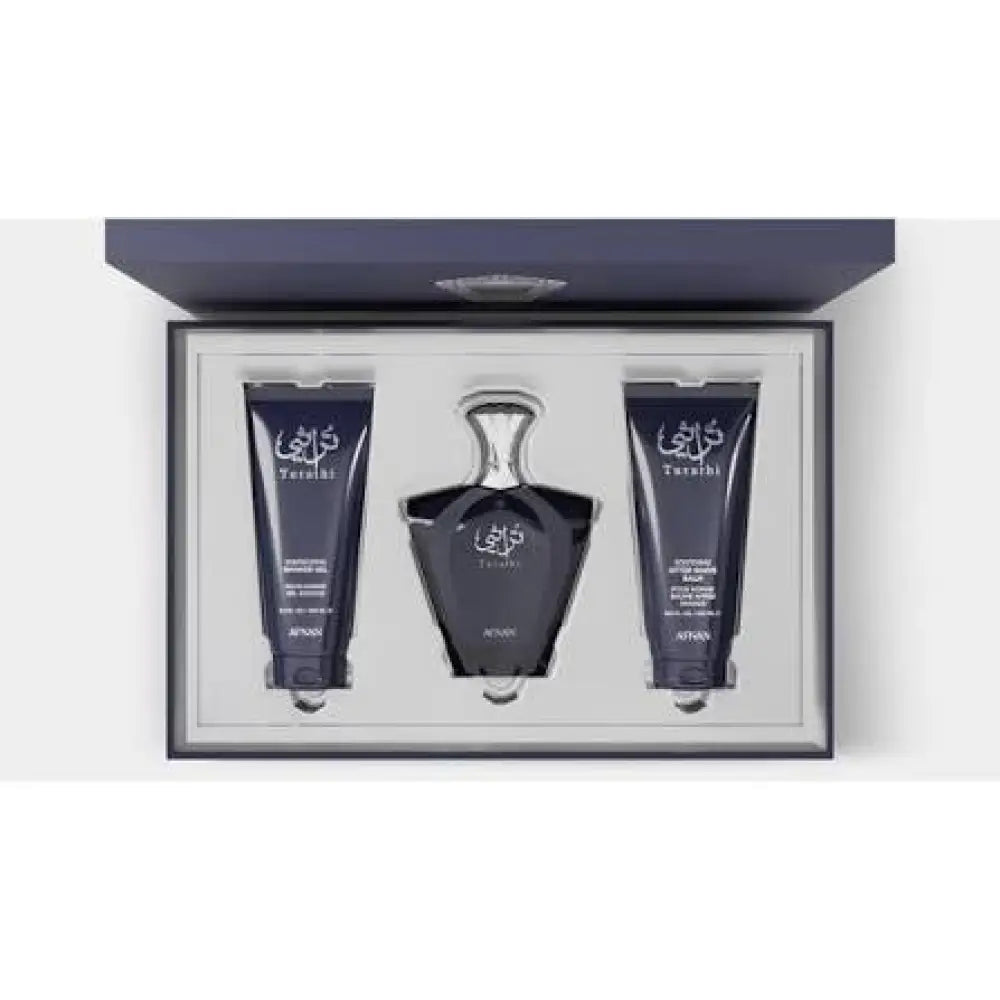 Afnan Turathi Homme Blue Gift Set – Eau De Parfum + Shower Gel + After Shave – Luxurious Perfume Gift Set For Men