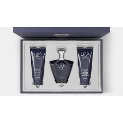 Afnan Turathi Homme Blue Gift Set – Eau De Parfum + Shower Gel + After Shave – Luxurious Perfume Gift Set For Men