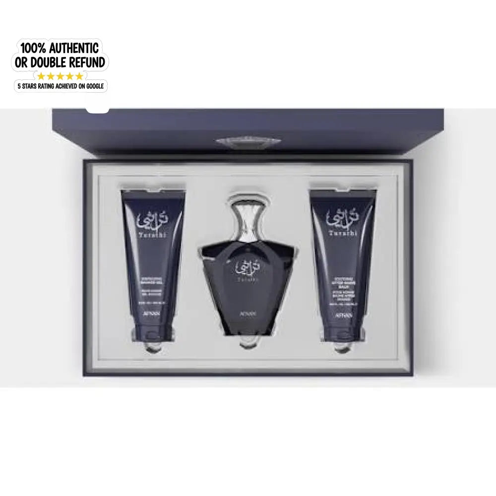 Afnan Turathi Homme Blue Gift Set – Eau De Parfum + Shower Gel + After Shave – Luxurious Perfume Gift Set For Men