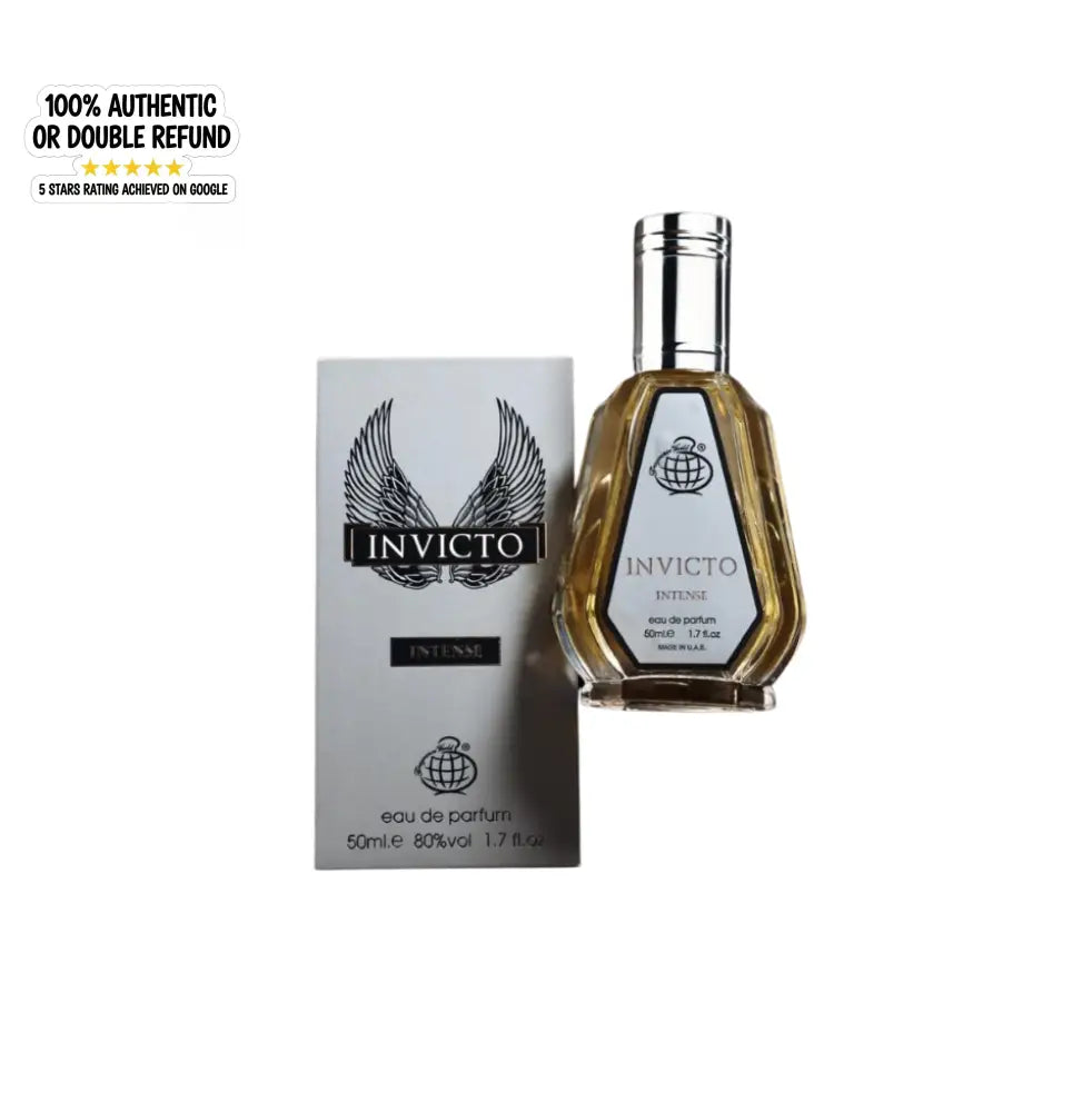 FRAGRANCE WORLD INVICTO INTENSE EAU DE PARFUM 50ML FOR MAN (Inspired From Paco Rabbane Invictus)