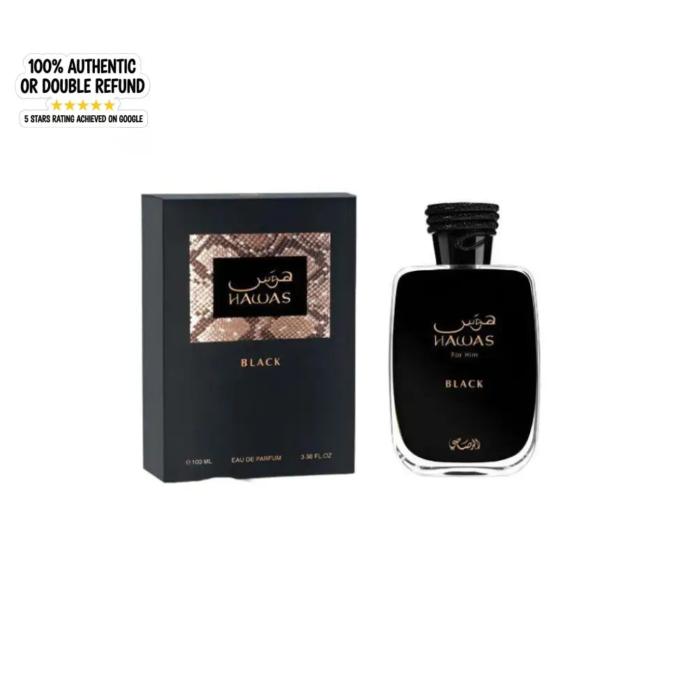 Rasasi hawas Black 50ml Partial with Box